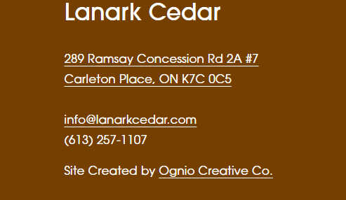 picture of the updated footer with the brown branding color