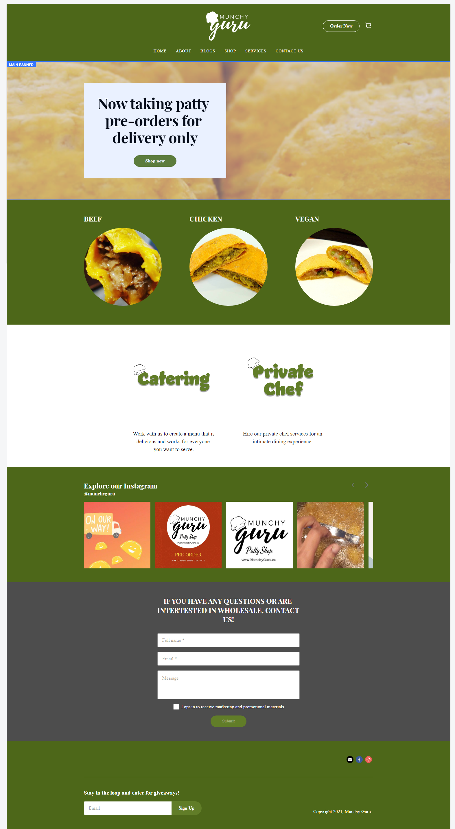 picture of the updated homepage and navigation bar