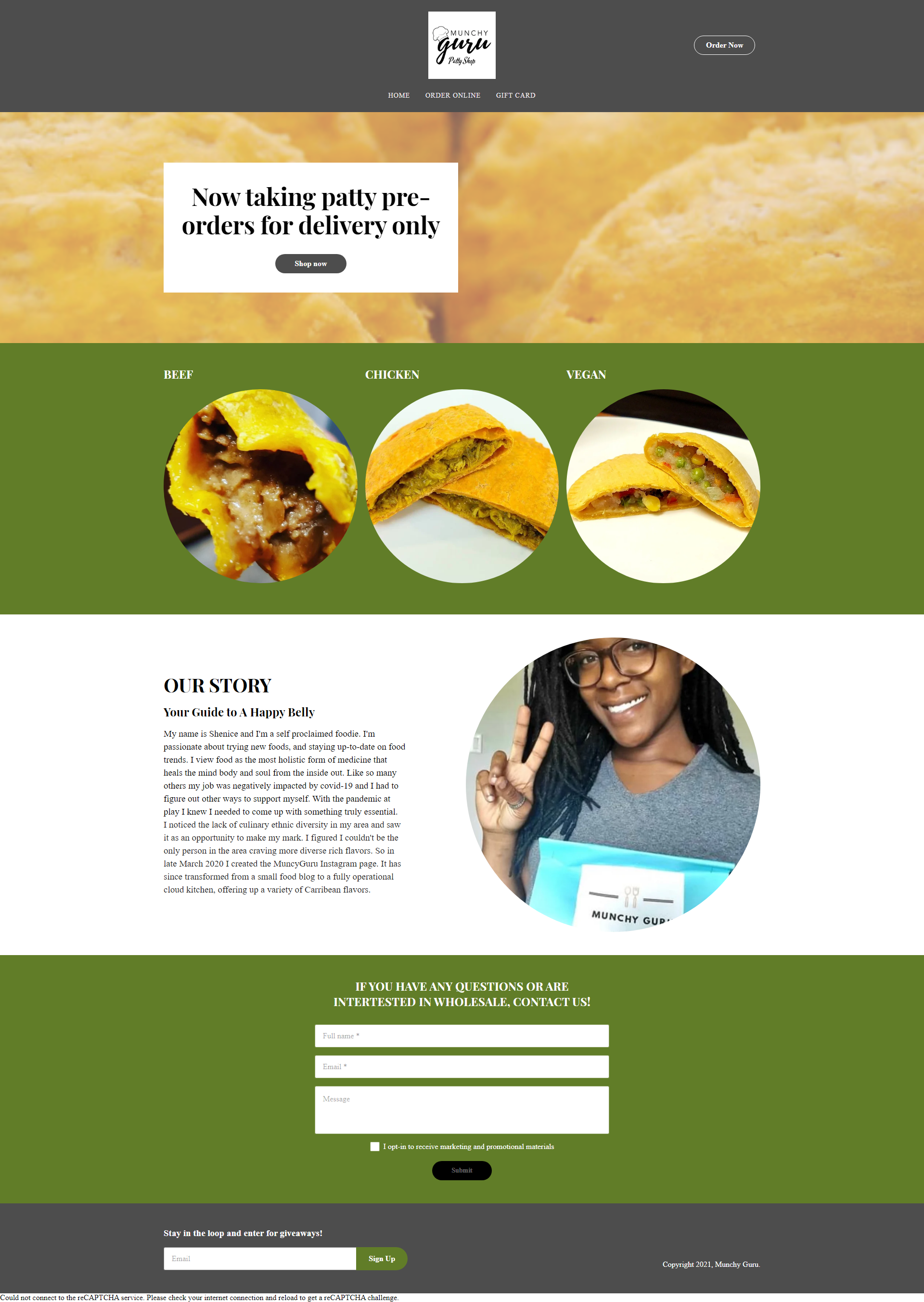 Homepage - before picture of the old homepage