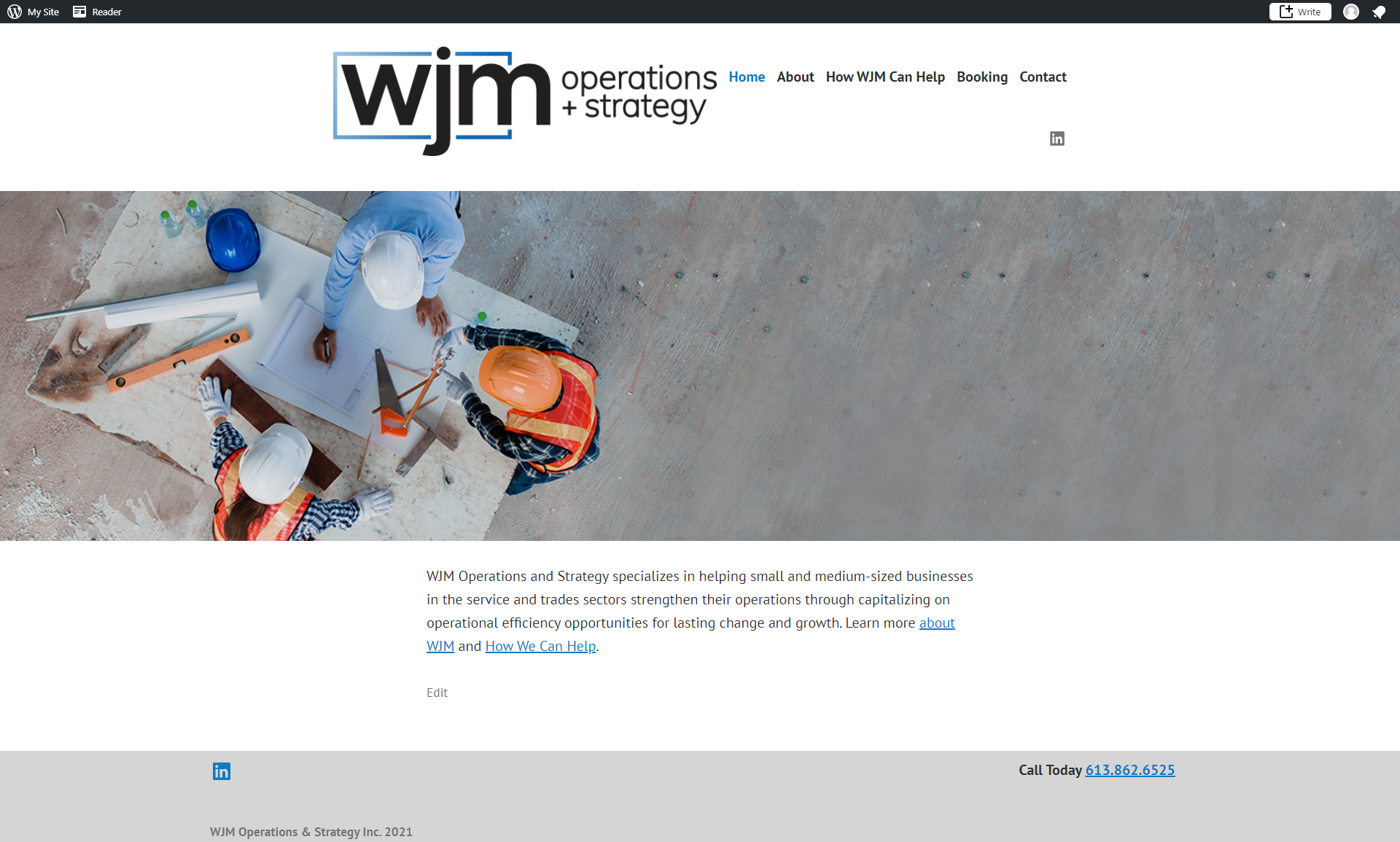 picture of the updated homepage